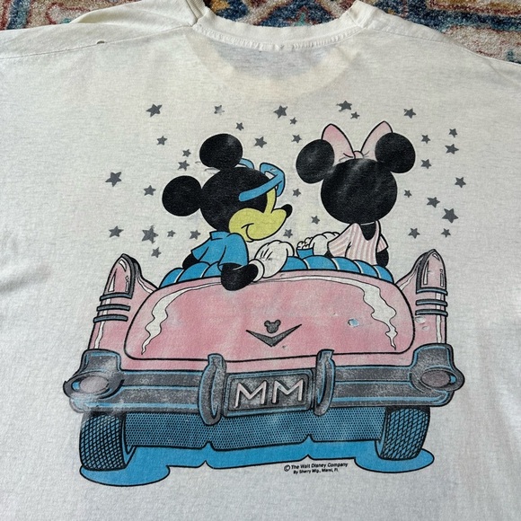 Vintage Disney Mickey And Minnie Mouse Drive In T-shirt Size XL - Picture 4 of 11